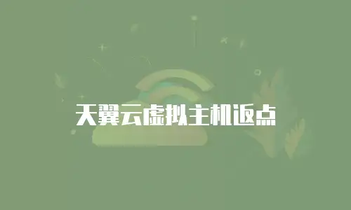天翼云虚拟主机返点