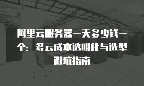 阿里云服务器一天多少钱一个：多云成本透明化与选型避坑指南