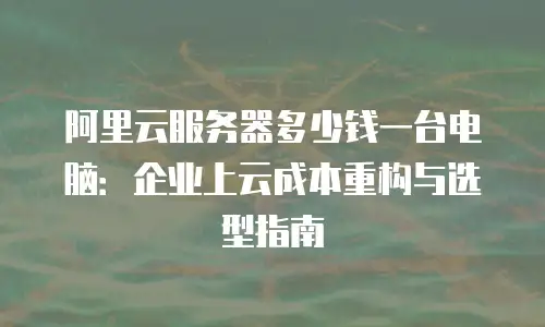 阿里云服务器多少钱一台电脑：企业上云成本重构与选型指南