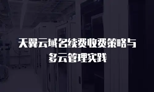 天翼云域名续费收费策略与多云管理实践