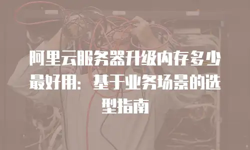 阿里云服务器升级内存多少最好用：基于业务场景的选型指南