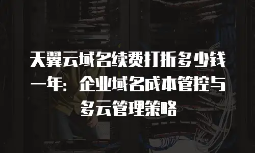 天翼云域名续费打折多少钱一年：企业域名成本管控与多云管理策略
