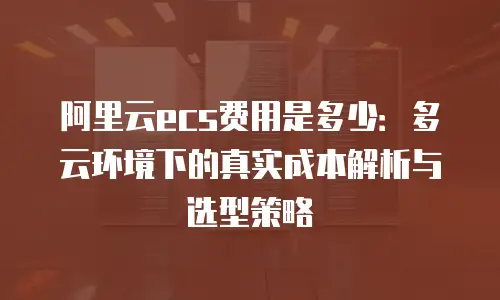 阿里云ecs费用是多少：多云环境下的真实成本解析与选型策略