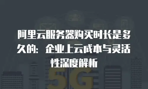阿里云服务器购买时长是多久的：企业上云成本与灵活性深度解析