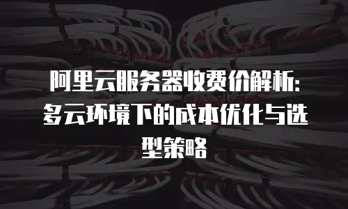 阿里云服务器收费价解析：多云环境下的成本优化与选型策略