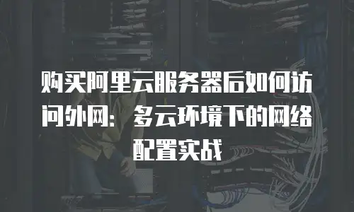 购买阿里云服务器后如何访问外网：多云环境下的网络配置实战