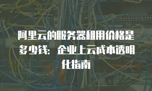 阿里云的服务器租用价格是多少钱：企业上云成本透明化指南