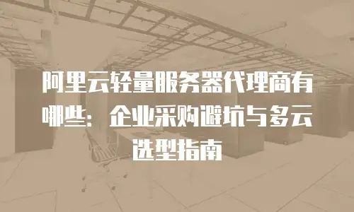 阿里云轻量服务器代理商有哪些：企业采购避坑与多云选型指南