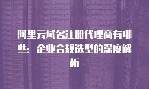阿里云域名注册代理商有哪些：企业合规选型的深度解析