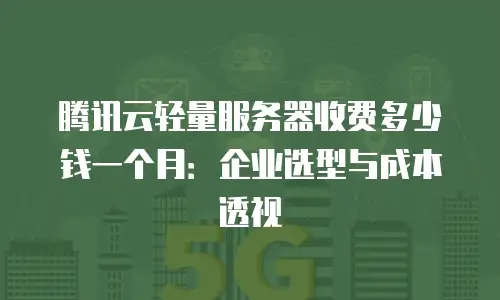 腾讯云轻量服务器收费多少钱一个月：企业选型与成本透视