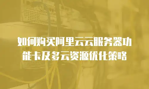 如何购买阿里云云服务器功能卡及多云资源优化策略