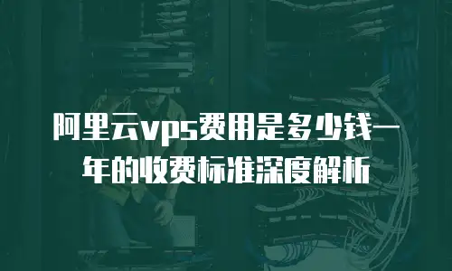 阿里云vps费用是多少钱一年的收费标准深度解析