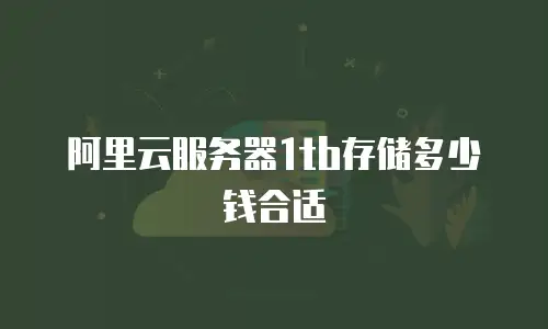 阿里云服务器1tb存储多少钱合适
