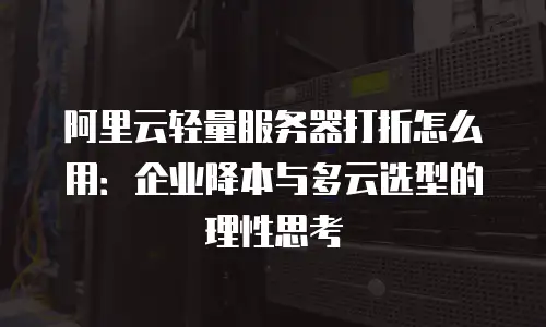 阿里云轻量服务器打折怎么用：企业降本与多云选型的理性思考