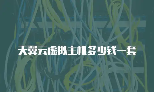 天翼云虚拟主机多少钱一套