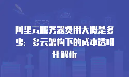 阿里云服务器费用大概是多少：多云架构下的成本透明化解析