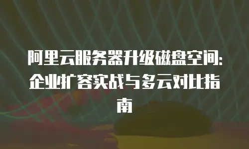 阿里云服务器升级磁盘空间：企业扩容实战与多云对比指南