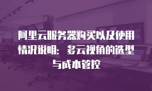 阿里云服务器购买以及使用情况说明：多云视角的选型与成本管控