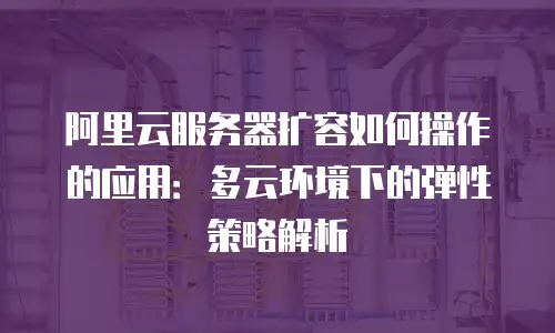 阿里云服务器扩容如何操作的应用：多云环境下的弹性策略解析