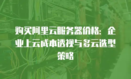 购买阿里云服务器价格：企业上云成本透视与多云选型策略