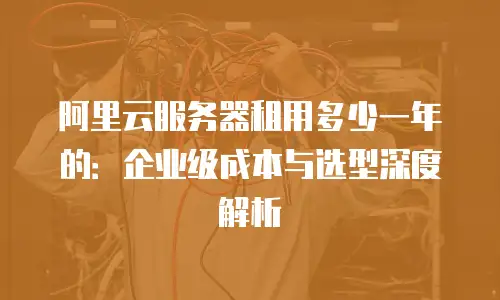 阿里云服务器租用多少一年的：企业级成本与选型深度解析