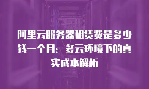 阿里云服务器租赁费是多少钱一个月：多云环境下的真实成本解析