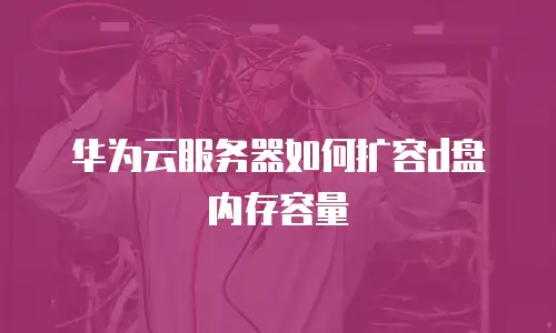 华为云服务器如何扩容d盘内存容量
