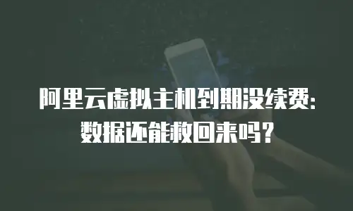 阿里云虚拟主机到期没续费：数据还能救回来吗？