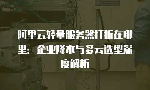 阿里云轻量服务器打折在哪里：企业降本与多云选型深度解析