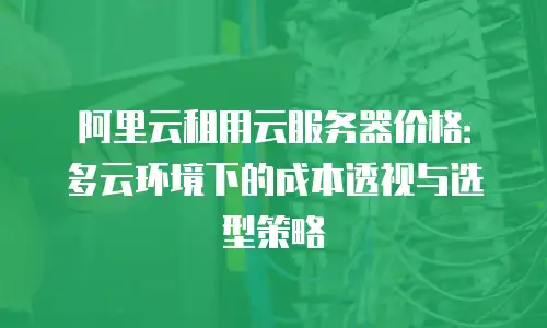 阿里云租用云服务器价格：多云环境下的成本透视与选型策略