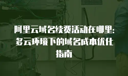 阿里云域名续费活动在哪里：多云环境下的域名成本优化指南