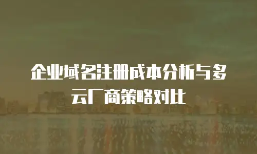 企业域名注册成本分析与多云厂商策略对比