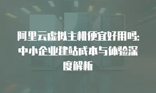阿里云虚拟主机便宜好用吗：中小企业建站成本与体验深度解析