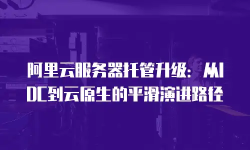 阿里云服务器托管升级：从IDC到云原生的平滑演进路径