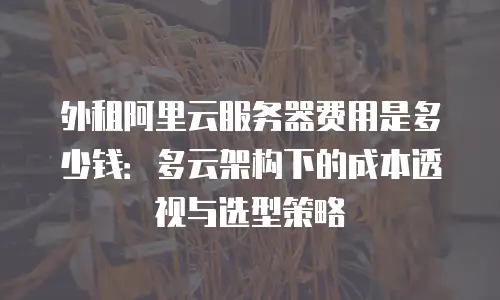 外租阿里云服务器费用是多少钱：多云架构下的成本透视与选型策略