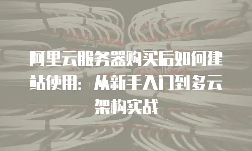 阿里云服务器购买后如何建站使用：从新手入门到多云架构实战