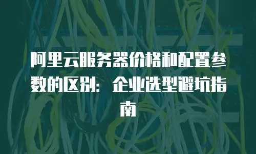 阿里云服务器价格和配置参数的区别：企业选型避坑指南