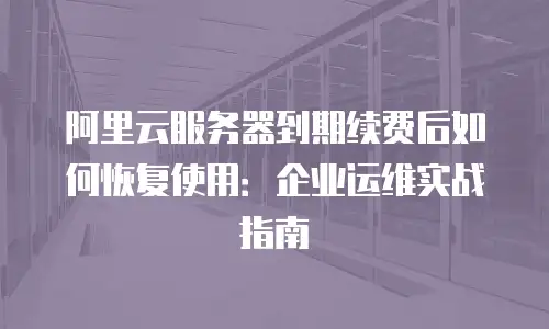 阿里云服务器到期续费后如何恢复使用：企业运维实战指南