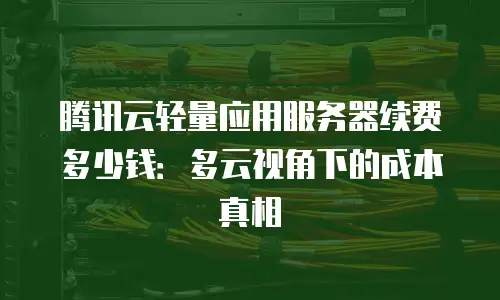 腾讯云轻量应用服务器续费多少钱：多云视角下的成本真相