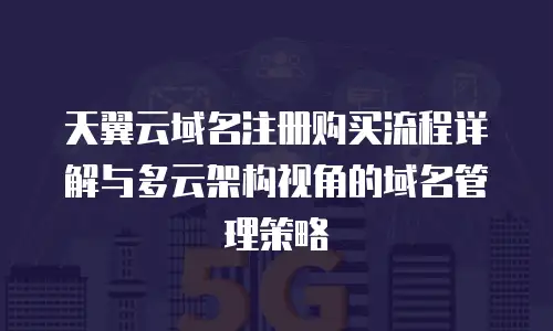 天翼云域名注册购买流程详解与多云架构视角的域名管理策略