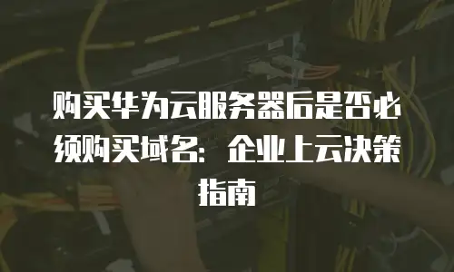 购买华为云服务器后是否必须购买域名：企业上云决策指南