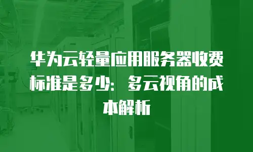 华为云轻量应用服务器收费标准是多少：多云视角的成本解析