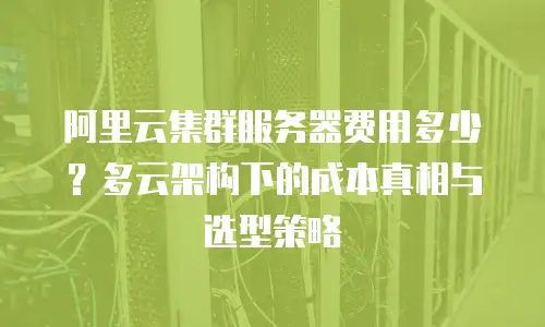 阿里云集群服务器费用多少？多云架构下的成本真相与选型策略