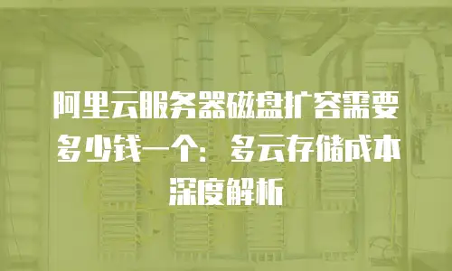 阿里云服务器磁盘扩容需要多少钱一个：多云存储成本深度解析