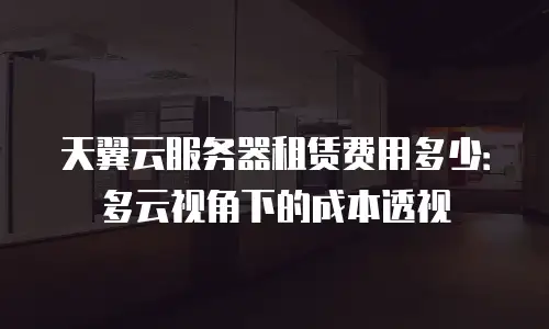 天翼云服务器租赁费用多少：多云视角下的成本透视