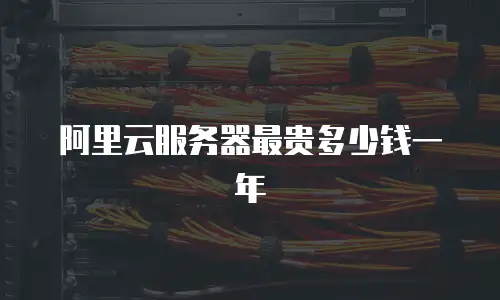 阿里云服务器最贵多少钱一年
