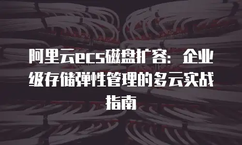 阿里云ecs磁盘扩容：企业级存储弹性管理的多云实战指南