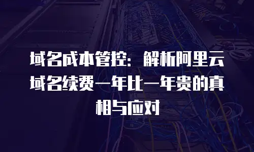 域名成本管控：解析阿里云域名续费一年比一年贵的真相与应对