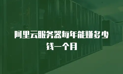 阿里云服务器每年能赚多少钱一个月