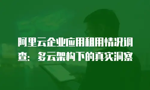 阿里云企业应用租用情况调查：多云架构下的真实洞察